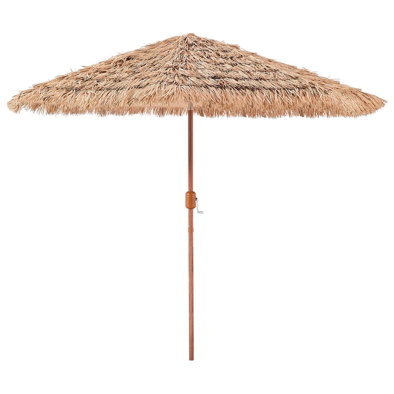9ft Thatched Patio Umbrella with Adjustable Tilt for Outdoor Shade - 108” x 6” x 93.6”