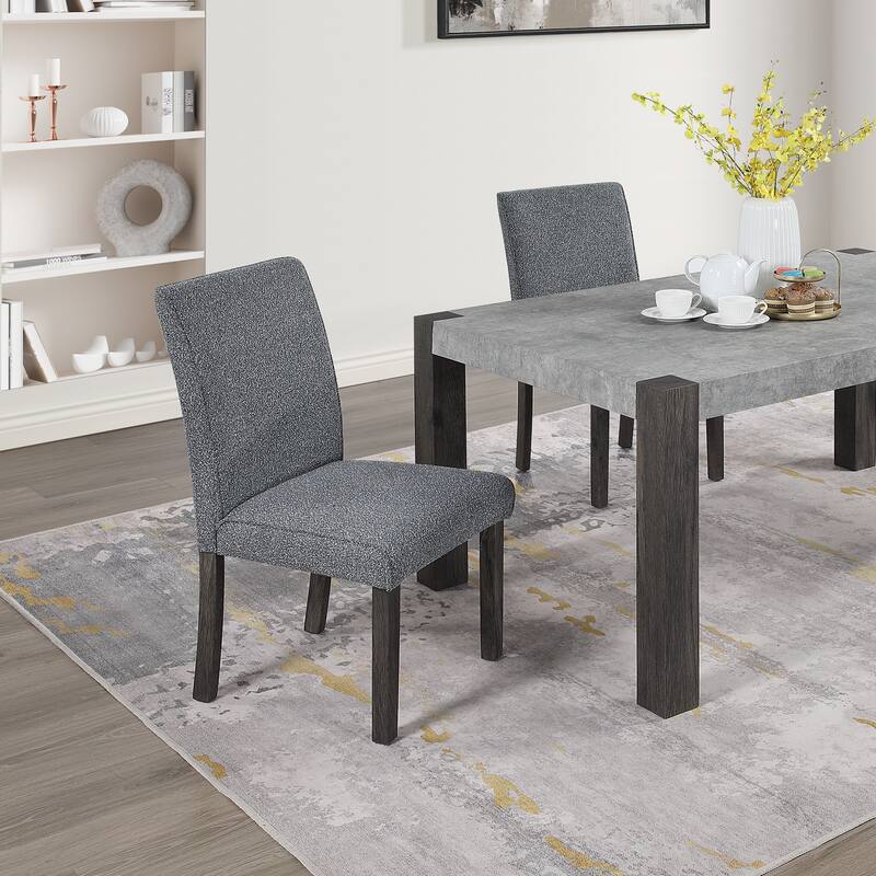 Marcia Grey Rubberwood Dining Chairs For Dining Room(Kit Of 2)