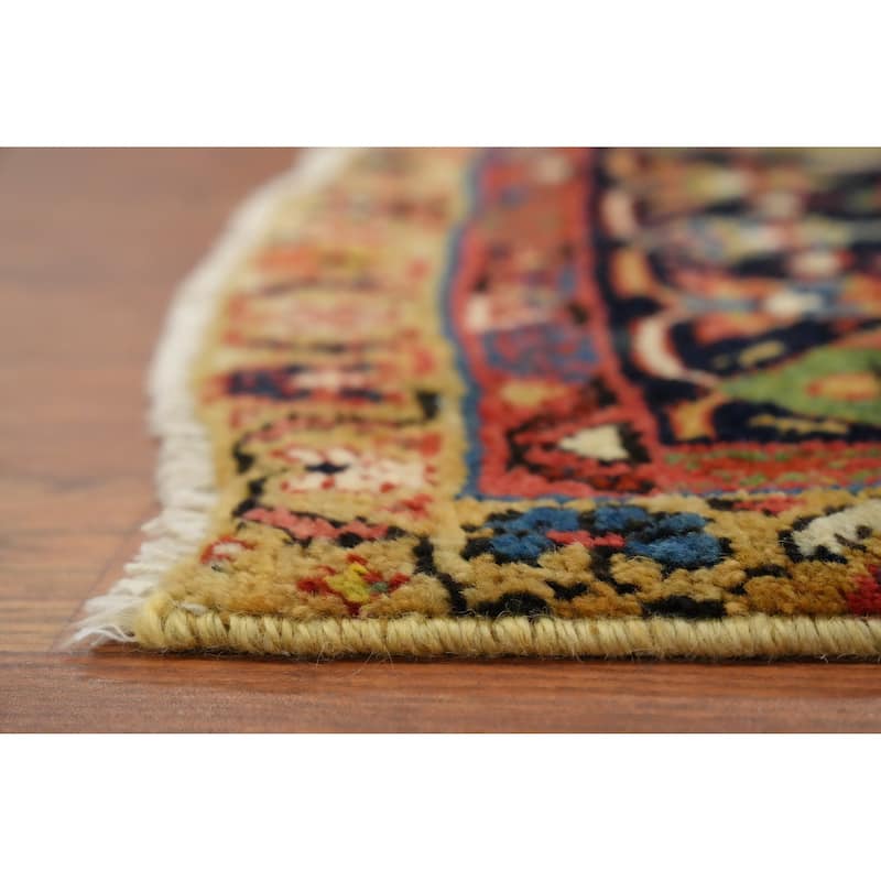 Hand Knotted Oriental 100% Wool Carpet Traditional Medallion Oranges & Rust Heriz (serapi) Area Rug - 11' 6'' X 8' 5''