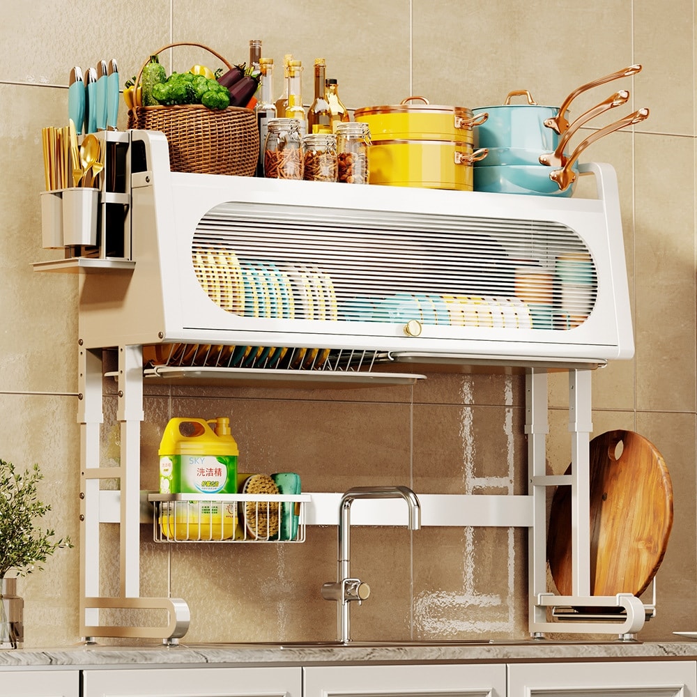 Dish Rack Over The Sink with Cutlery Drainer Bed Bath Beyond 38150495