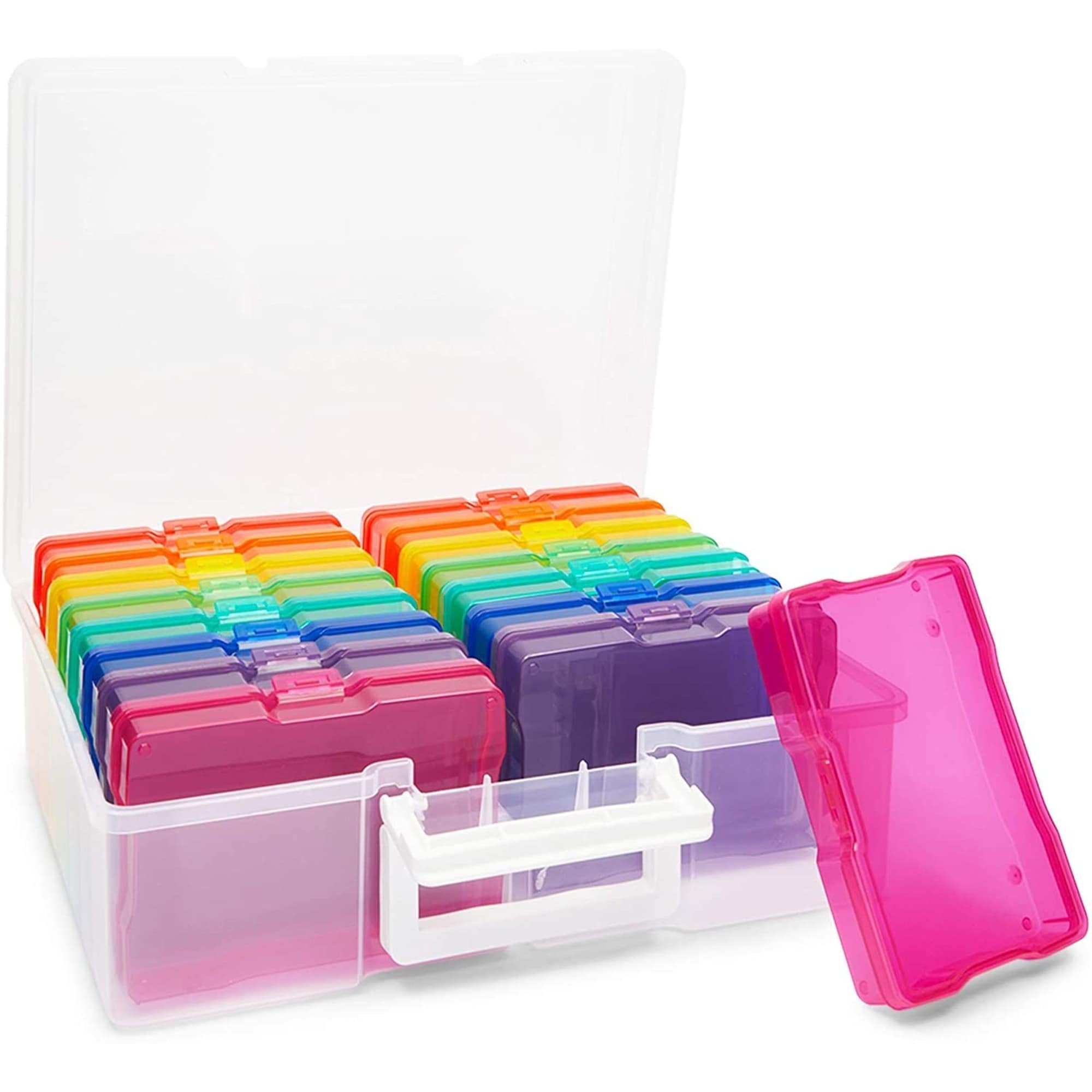 4 x 6 inch Photo Storage Box with 16 Inner Cases (17 Pieces)