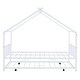 preview thumbnail 16 of 28, Full Size Metal House Bed with Twin Size Trundle