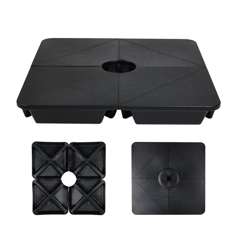 Aoodor 4-Piece Offset Cantilever Patio Umbrella Base Stand