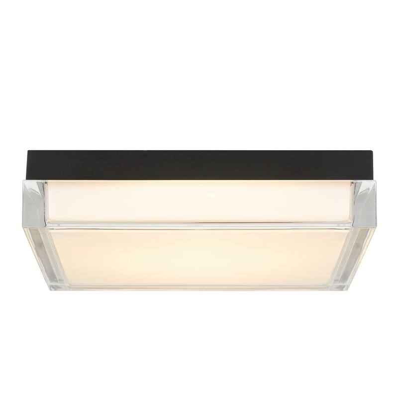 11 Inch Square Flush Mount Integrated LED Light Dimmable 3 Color Temperatures Acrylic Diffuser