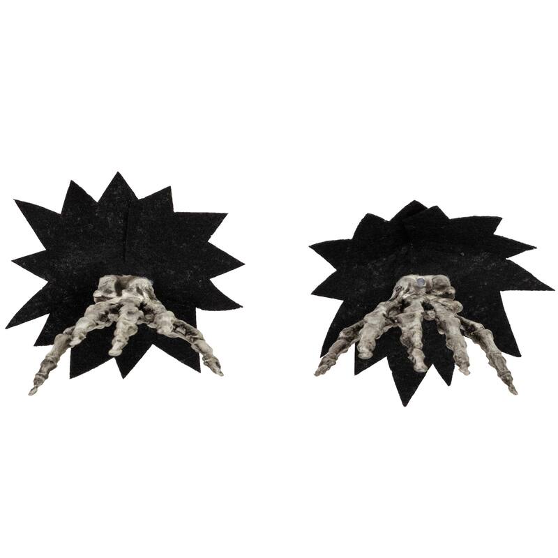 7" Skeleton Hands Halloween Window Decoration