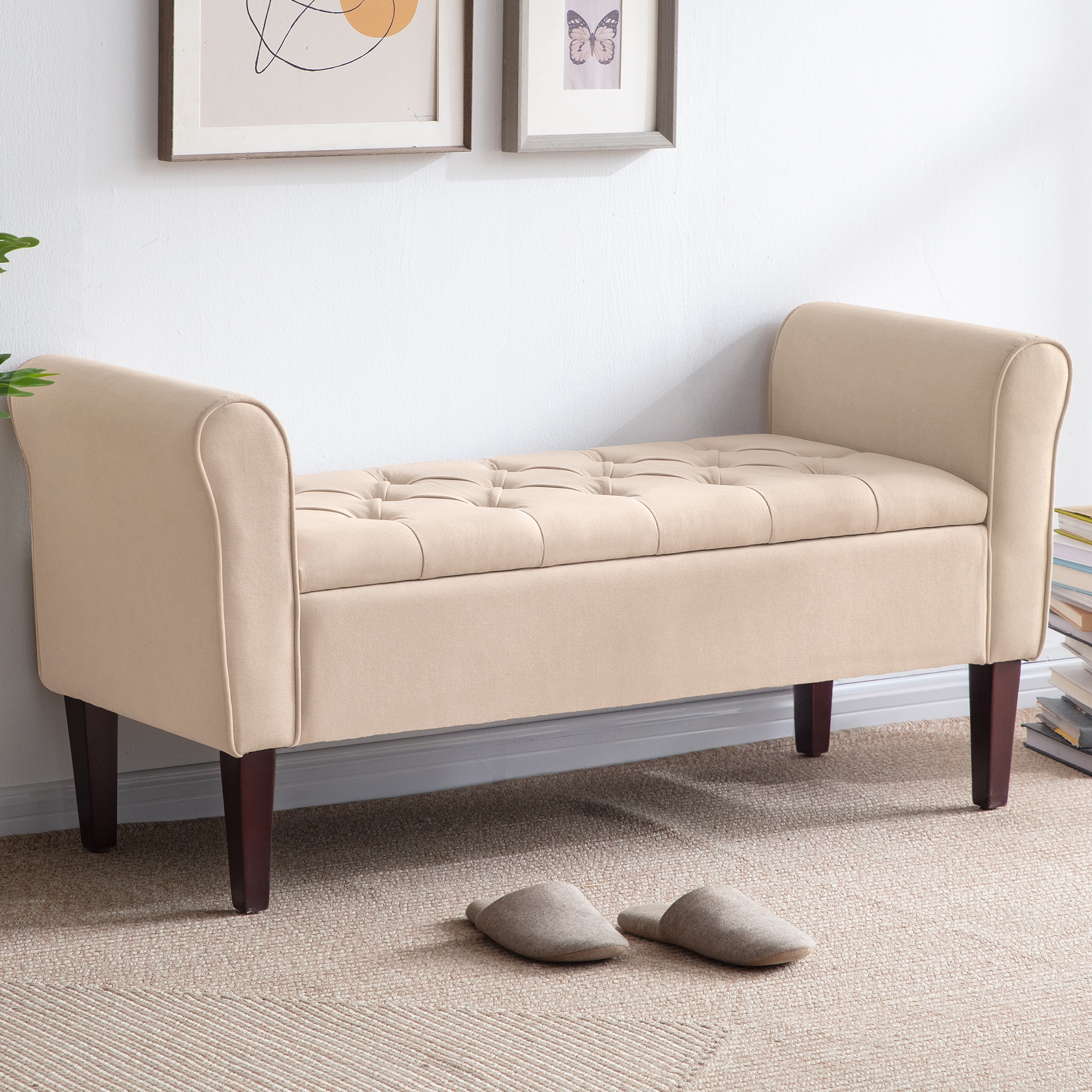 Arm bench with storage on sale