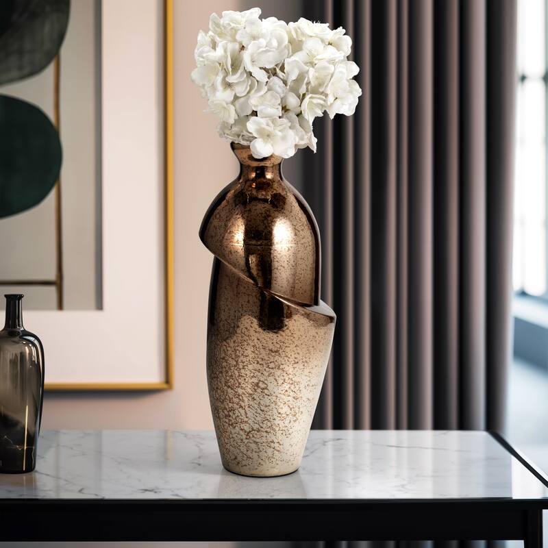 Sagebrook Home Artisan Crafted Ceramic Vases, Deluxe Set to Elevate Your Living Space - Perfect for Home & Office Decor - 7" x 7" x 16"