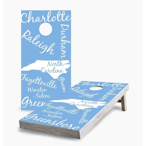 slide 2 of 7, North Carolina State Pride Cornhole Game (Choose Wraps or Boards) 2x4 Boards (24" x 48") - Include ALL Accessories