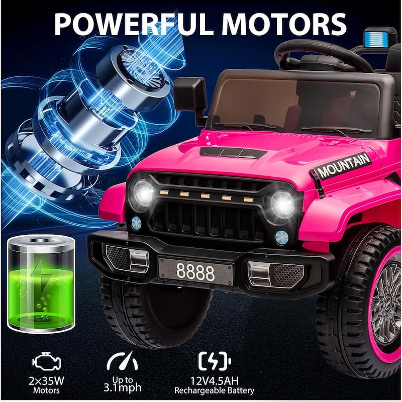 12V Ride on Truck Car, Kids Electric Car with Remote Control