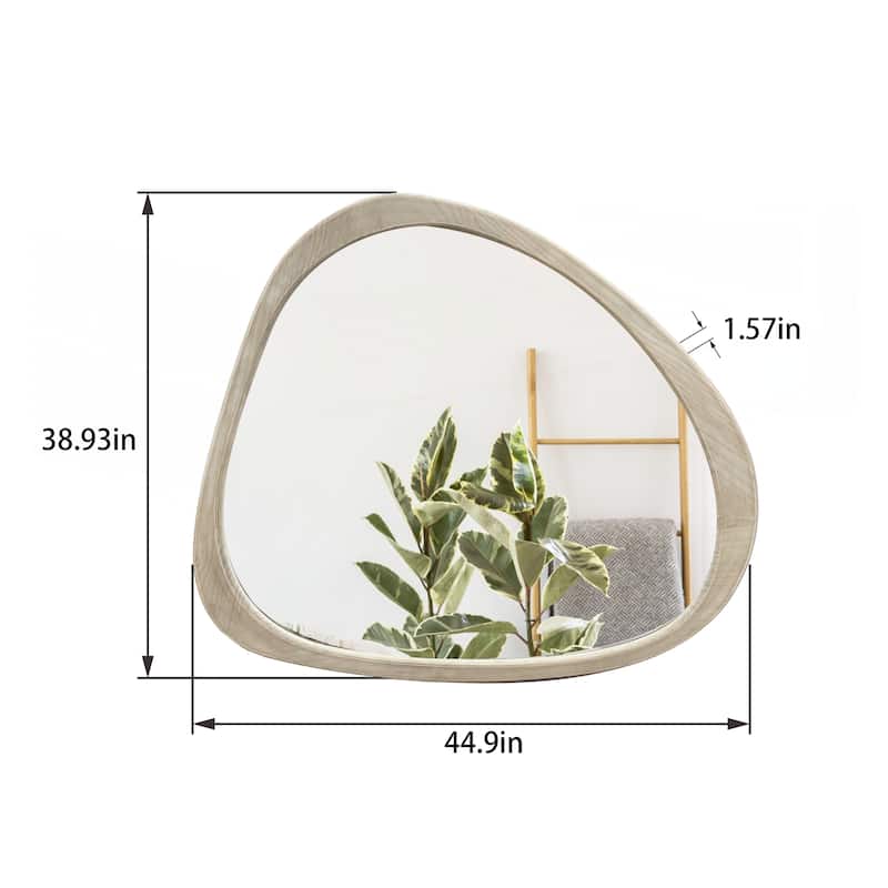 Solid Wood Mirror Asymmetrical Wall Mirror