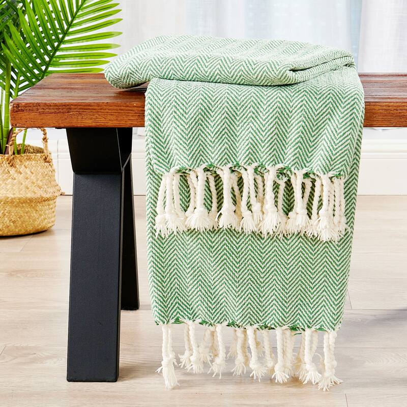 Extra Cozy Chevron Knit Throw Super Soft Knitted Blanket for Couch