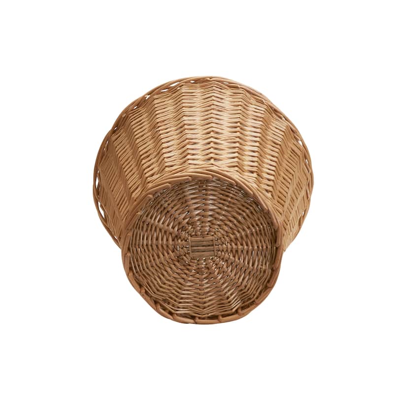 Household Essentials Wicker Waste Basket with Plastic Liner