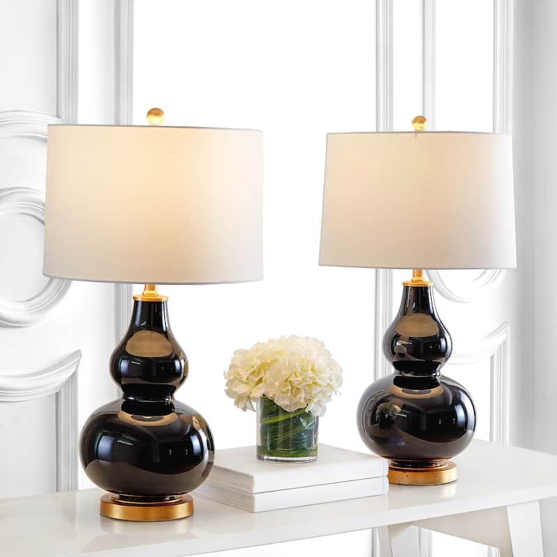 SAFAVIEH Lighting Karlen Gourd Table Lamp (Set of 2) - 15x15x28.5