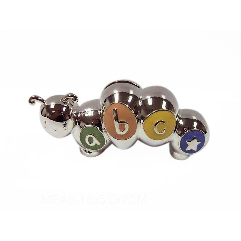 Jiallo Caterpillar Piggy Bank - 6.25 X 2.25 X 2.75"