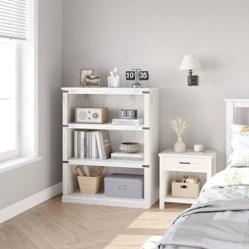5 Tier Bookcase Modern Farmhouse Book Shelf
