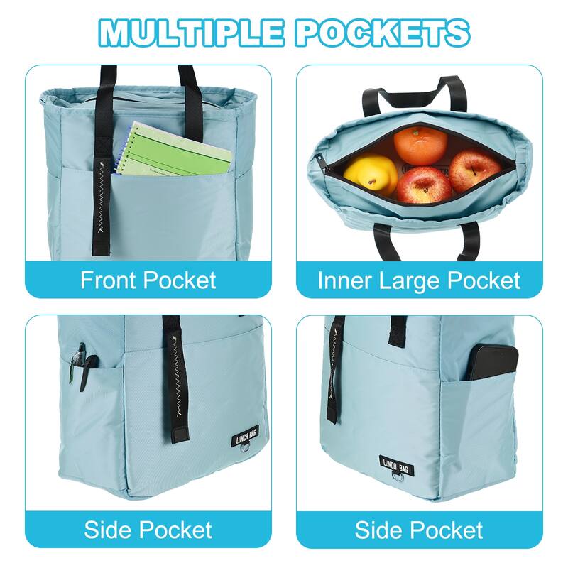 Insulated Lunch Bag Reusable Thermal Lunch Box Leakproof Cooler Bag