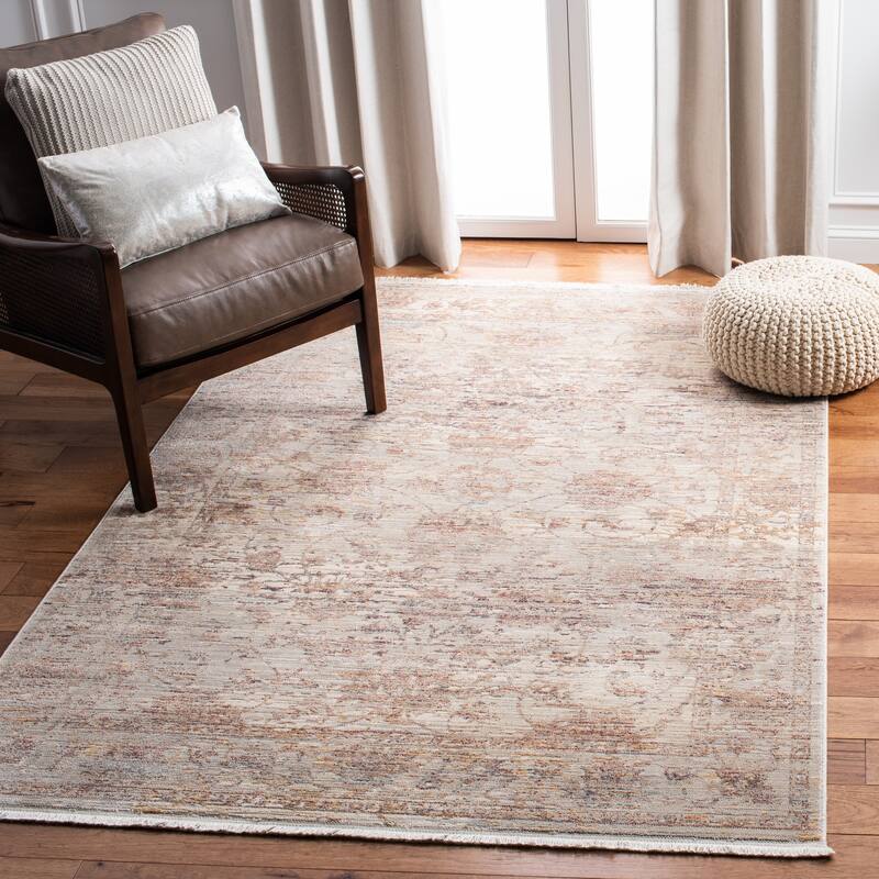 SAFAVIEH Marvel Masako Vintage Rug with Fringe - 8' x 10' - Beige/Gold