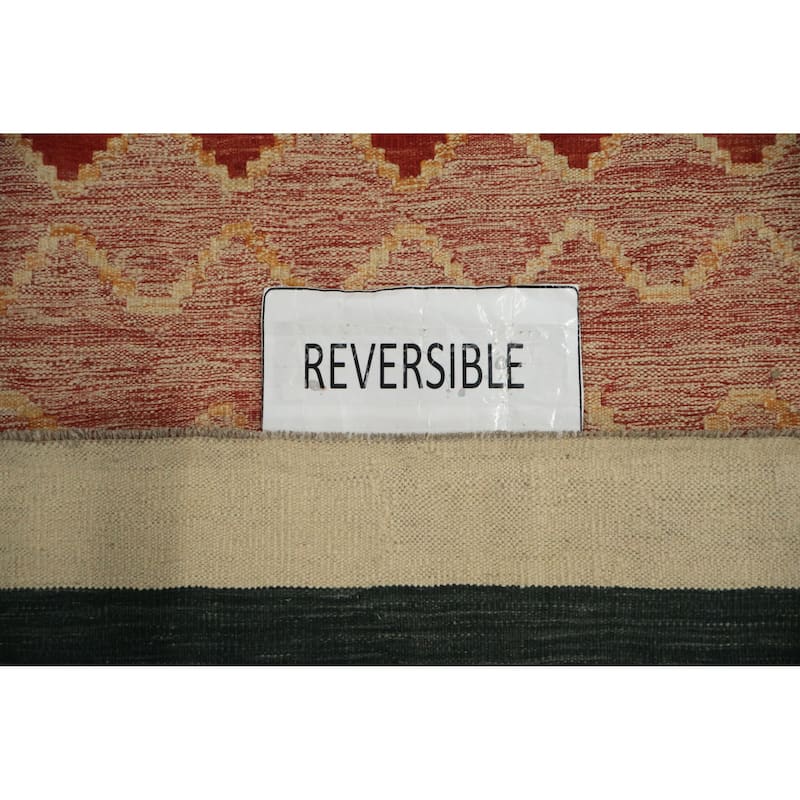 Hand Woven Oriental 100% Wool Carpet Southwestern Modern Multi-Colored Kilim Area Rug - 10' 0'' X 10' 1''