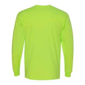 Shop Usa Made 100 Cotton Long Sleeve T Shirt Lime Green M