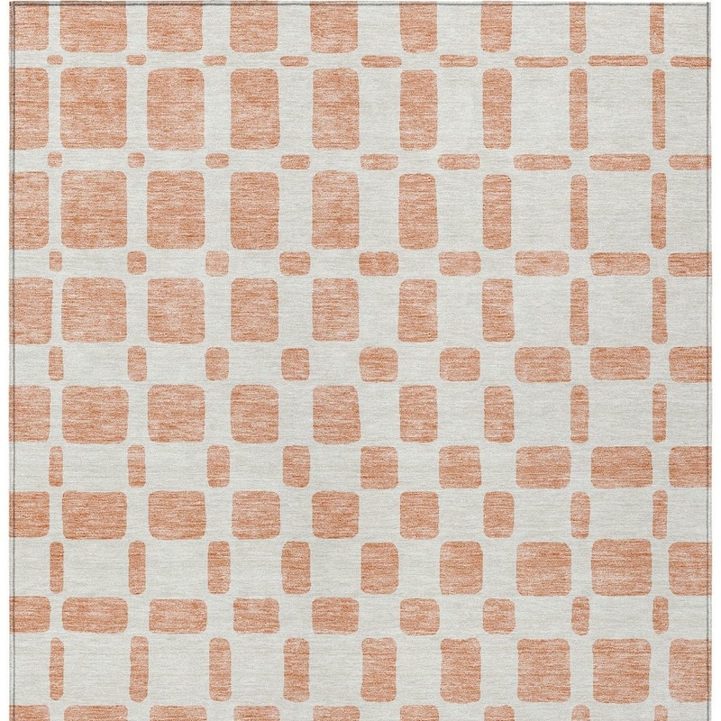 HomeRoots Geometric Transitional Rectangle Outdoor Rug