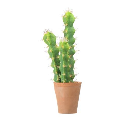 Faux Cactus in Terracotta Colored Pot