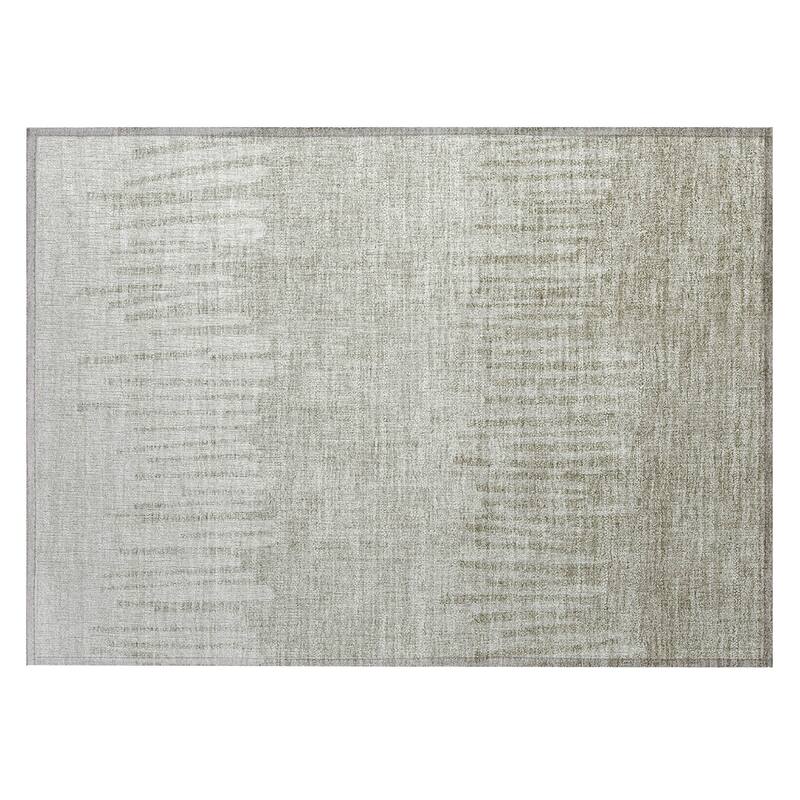 Machine Washable Indoor/Outdoor Modern Ombre Chantille Rug