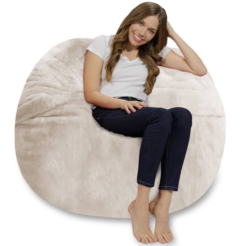 Bean Bag Chair 4-foot Memory Foam Removable Cover Bean Bags