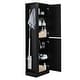 preview thumbnail 26 of 31, Modern Tall Bathroom Cabinet, Freestanding Storage Cabinet with Hooks and Adjustable Shelves, for Bathroom, White