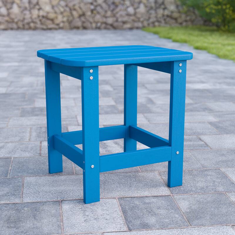 All-Weather Poly Resin Adirondack Side Table - Patio Table - Blue