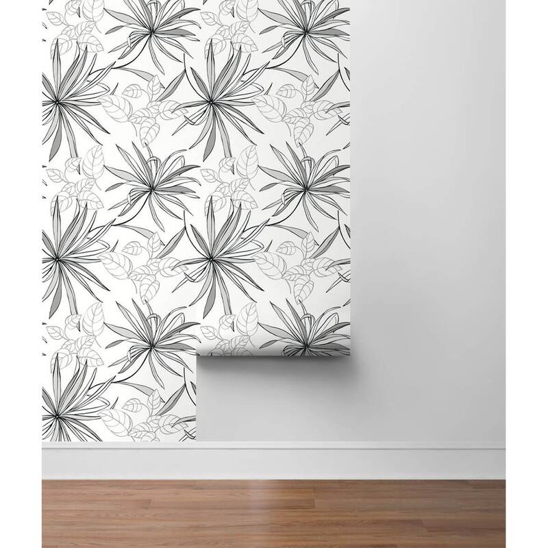 NextWall Spider Plants Peel and Stick Removable Wallpaper