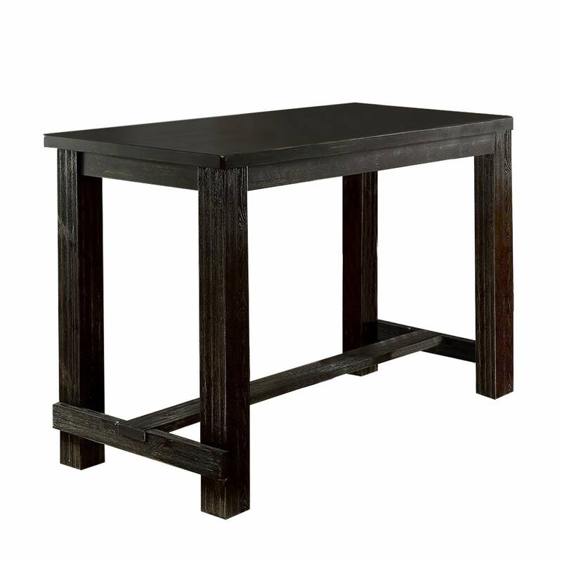 72 Inches Rectangular Dining Table with Block Legs, Antique Black