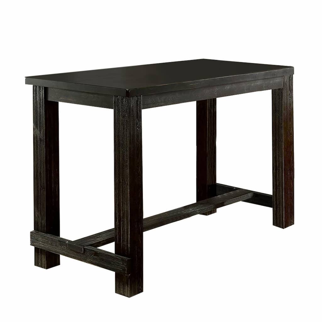 72 Inches Rectangular Dining Table with Block Legs, Antique Black