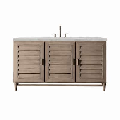 James Martin Vanities 620-V60S-3VSL Portland 60" Single Basin Wood