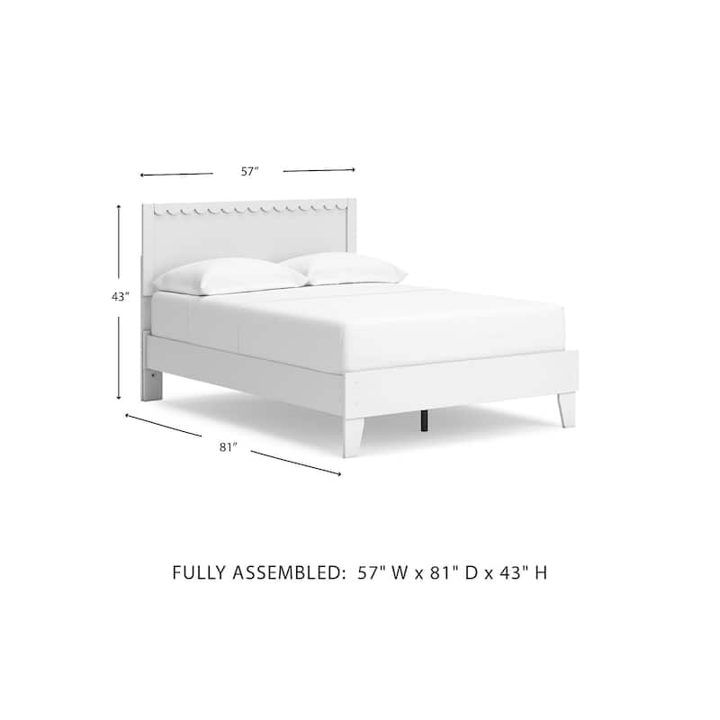 Signature Design by Ashley Hallityn White Panel Platform Bed