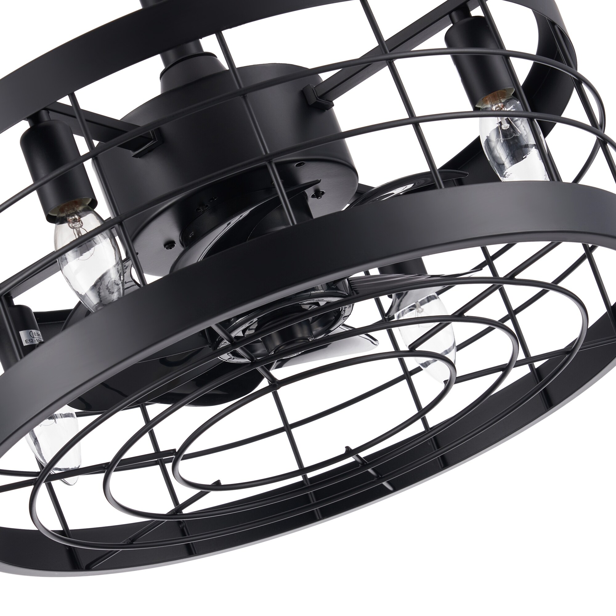 CO-Z 18-Inch 8-Blade Industrial Ceiling Fan w Lights, Remote