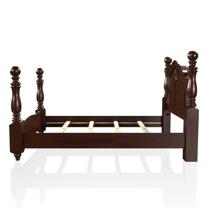 Furniture of America Weston Traditional Pine Four Poster Bed