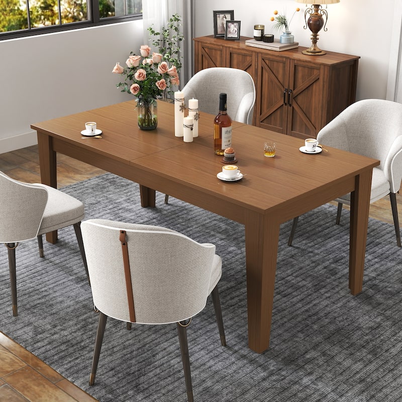 106.3-Inch Large Modern Extendable Dining Room Kitchen Table
