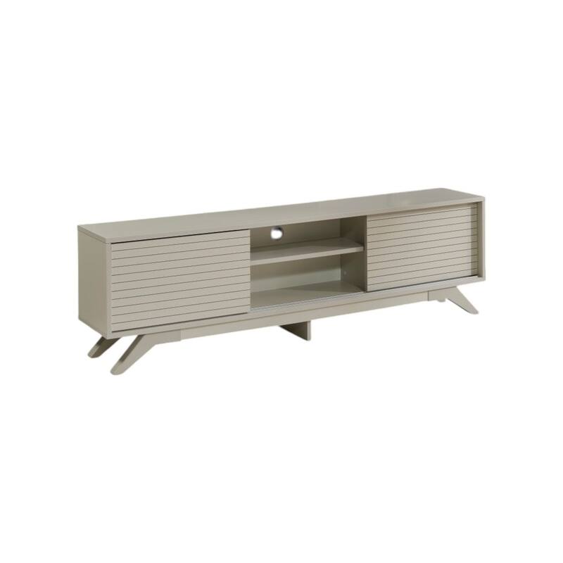 Lucina Modern TV Stand with 2 Sliding Door Cabinet 2 Shelves, Living Room Entertainment Center