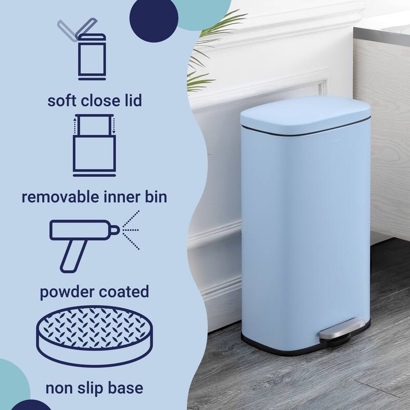happimess Curtis 8-Gallon Step-Open Trash Can