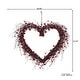 preview thumbnail 3 of 2, Natural 22" Valentines Faux Berry Heart Wreath