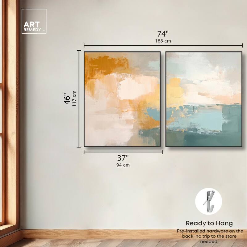 Muted Melody I Canvas Set of 2 by Art Remedy