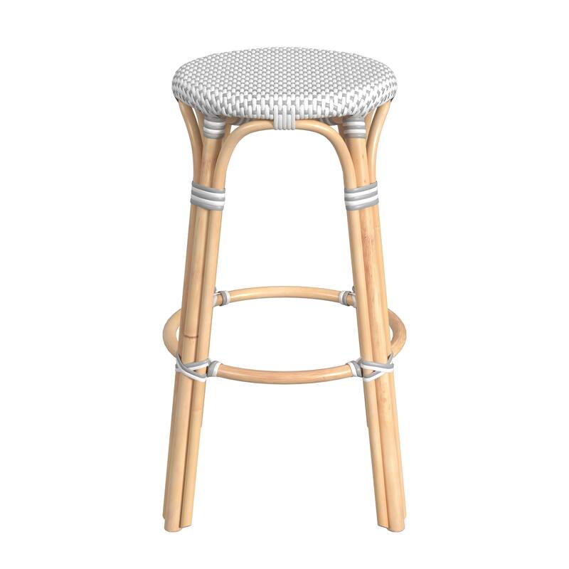 Tobias Rattan Round Bar Stool