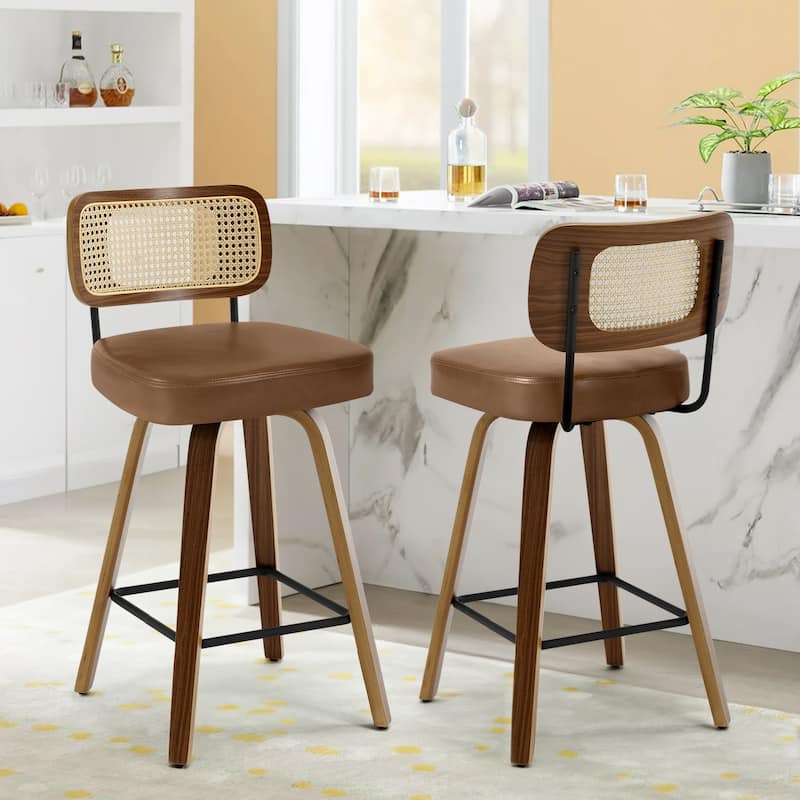 26"/29" Swivel Bar Stools/ Counter Stools with Bentwood Legs