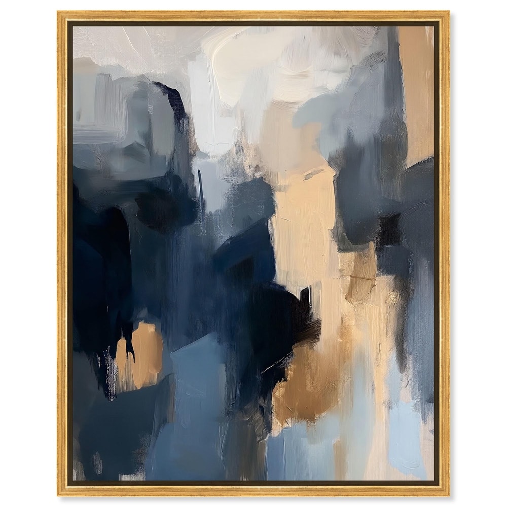 Navy Beige II Canvas by Art Remedy