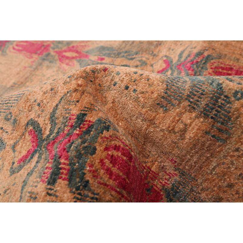 ECARPETGALLERY Hand-knotted Vibrance Brown Wool Rug - 9'1 x 12'1