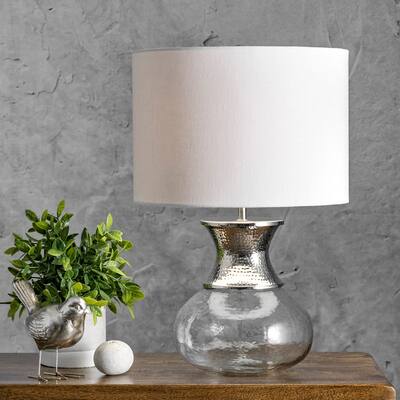 Nuloom Cortez 19" Glass Table Lamp - 13"W x 13"D x 19"H