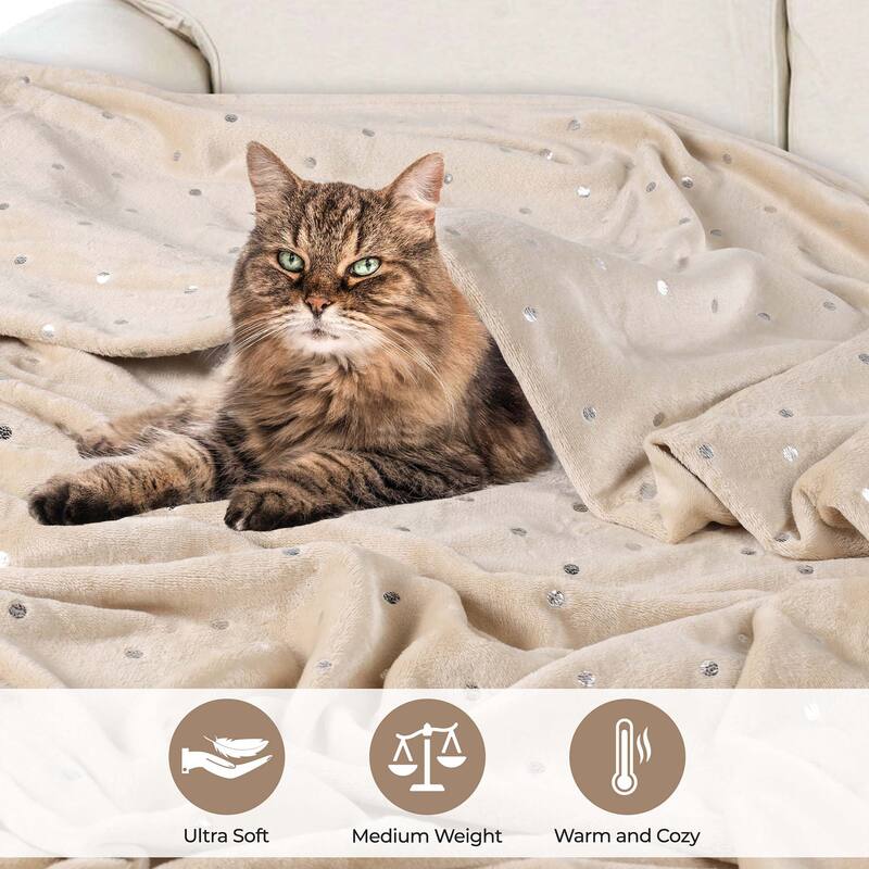 Superior Fleece Plush Medium Weight Soft Fluffy Decorative Blanket