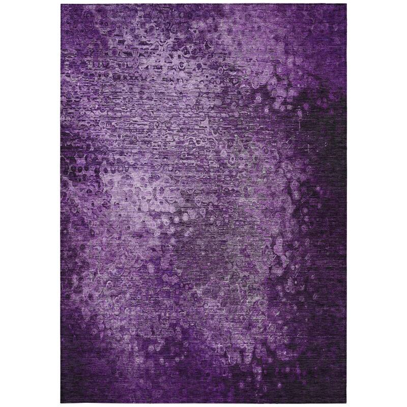 HomeRoots 8' X 10' Purple Washable Non Skid Indoor Outdoor Area Rug - 8' X 10'