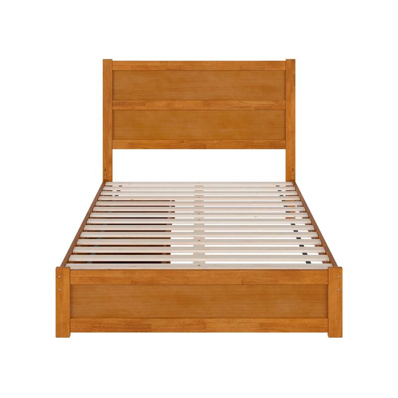 Aveline Wood Platform Bed with Matching Footboard & Storage Drawers