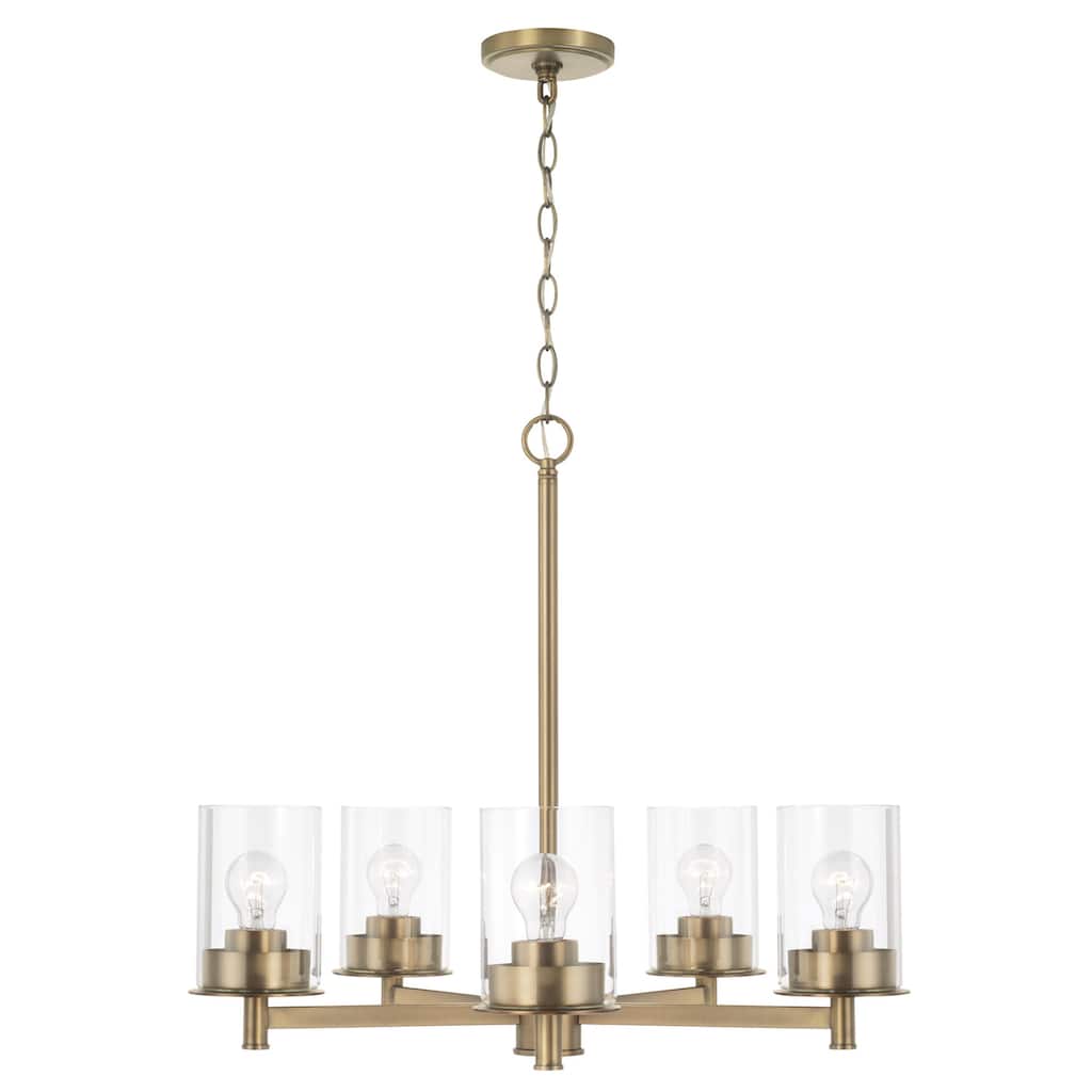 Mason 5-light Chandelier w/ Clear Glass
